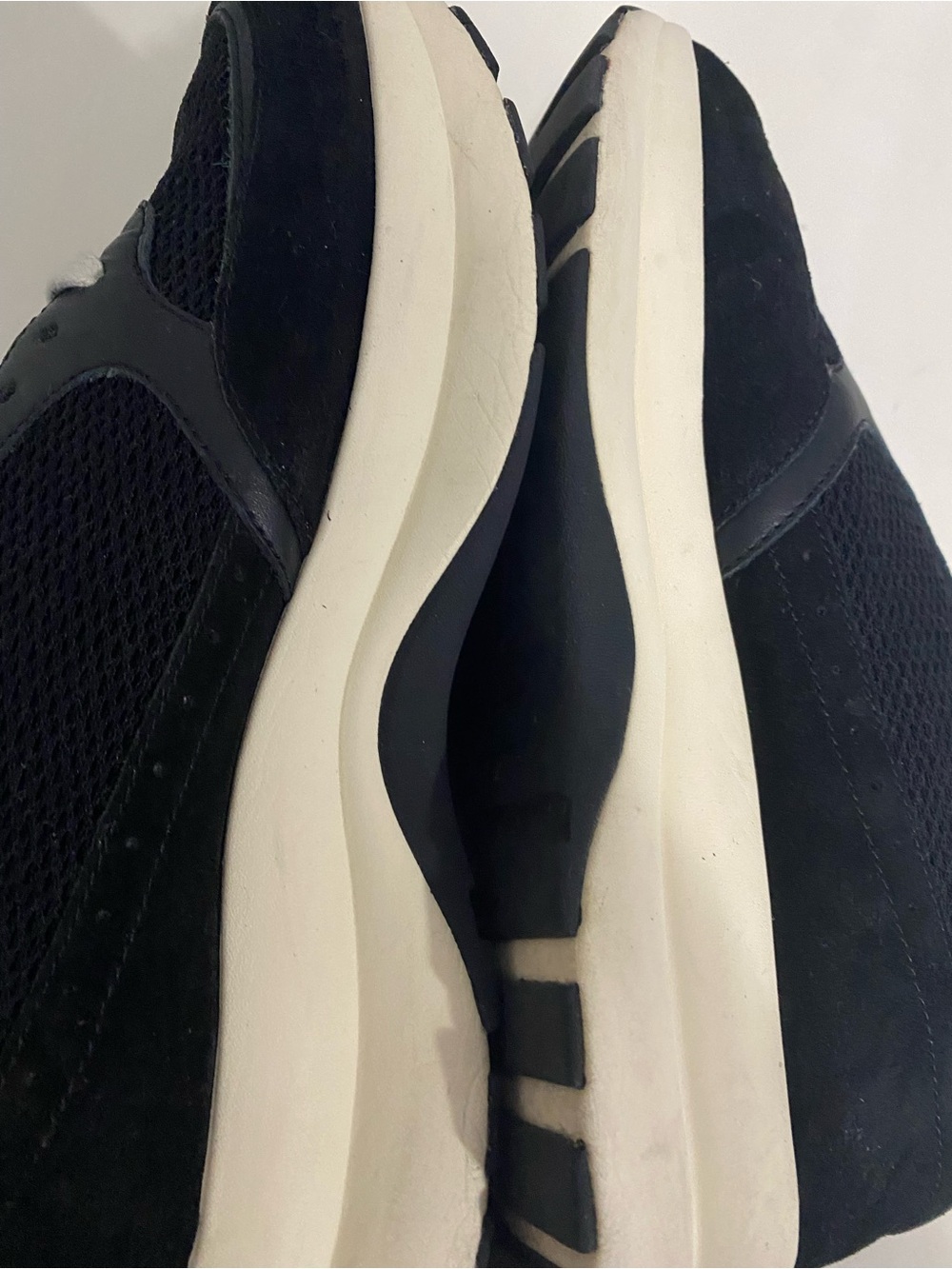 Tory Burch Black Leather Lace Up Sneakers Size 10M Used - Picture 5 of 9